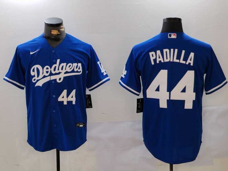 Men%27s Los Angeles Dodgers #44 Vicente Padilla Number Blue Cool Base Stitched Jerseys->los angeles dodgers->MLB Jersey